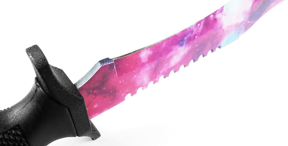 12" Tactical Knife With Galaxy Purple Blade