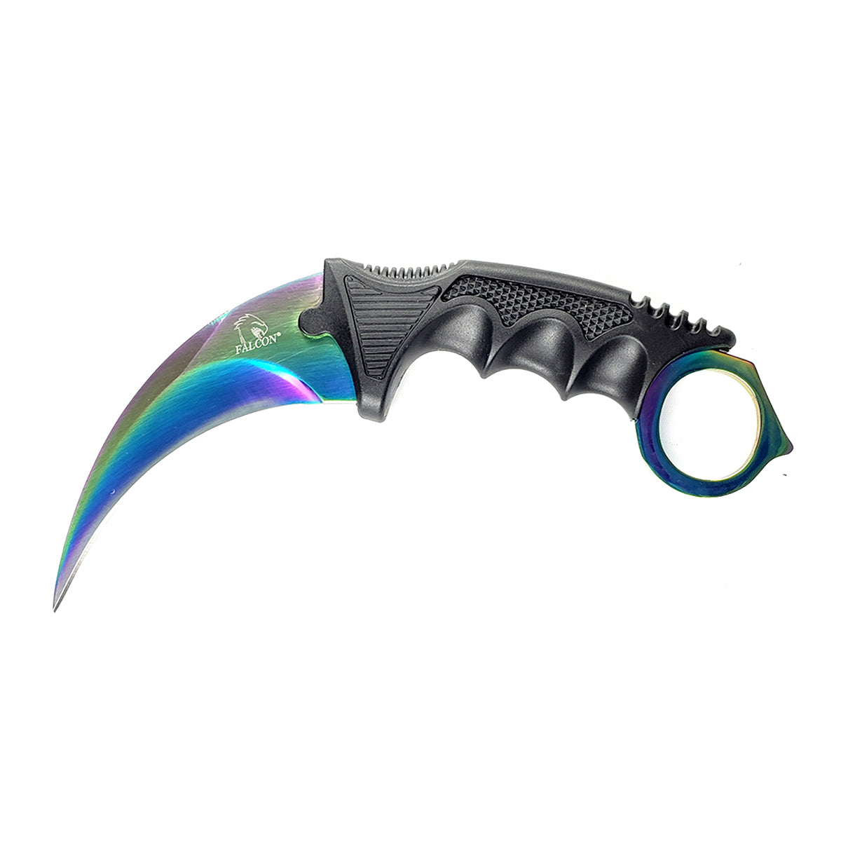 Falcon 7 1/2" Rainbow Necklace Knife (Karambit)