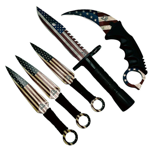 Falcon 5-Piece US Flag Design Tactical Set