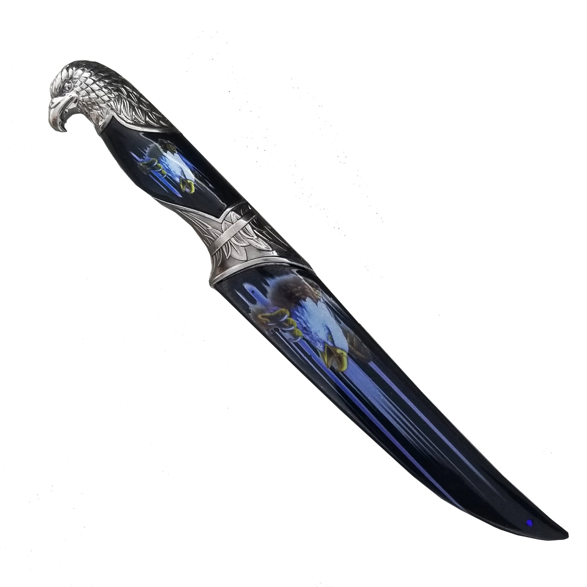 13 1/2" Fantasy dagger with blue scabbard