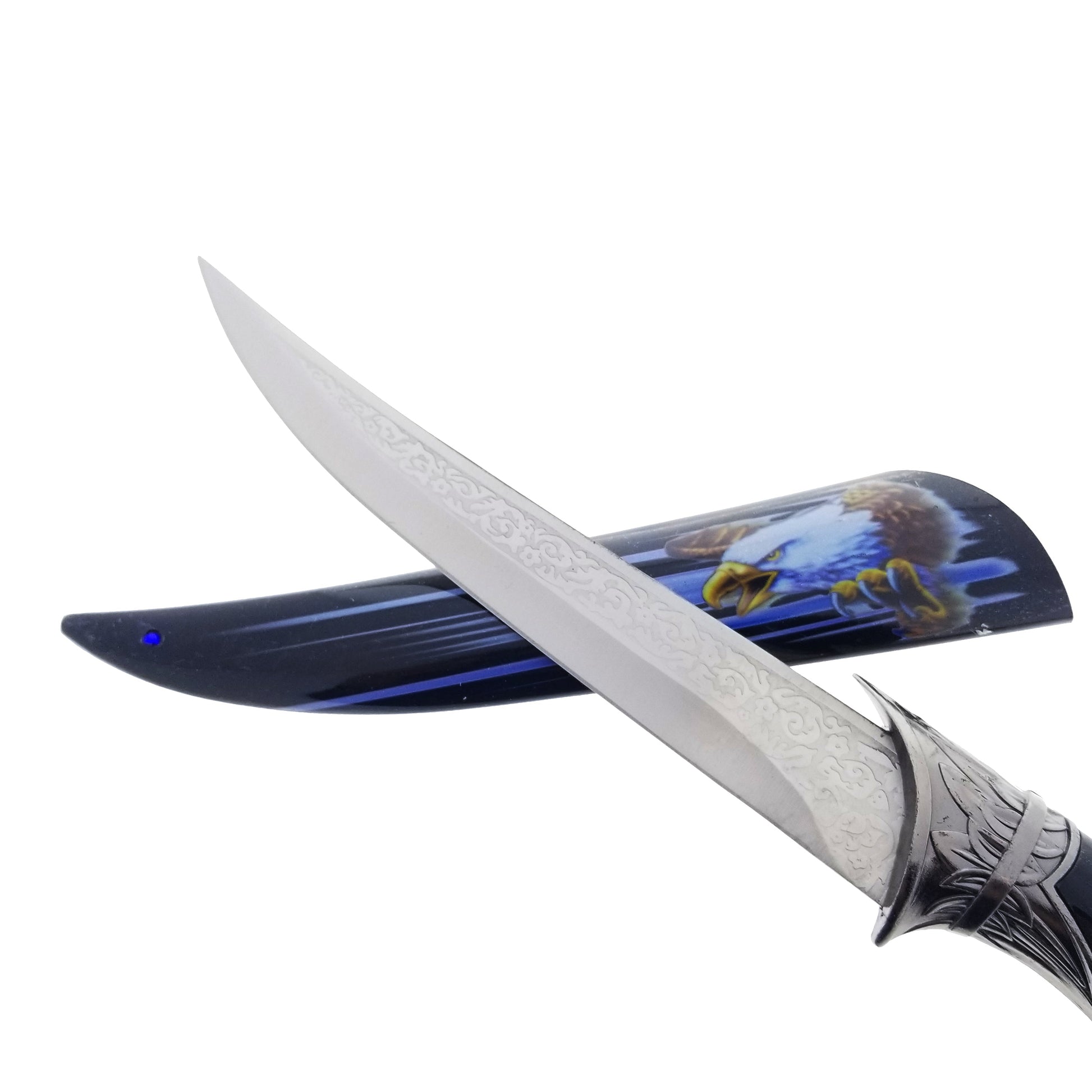 13 1/2" Fantasy dagger with blue scabbard