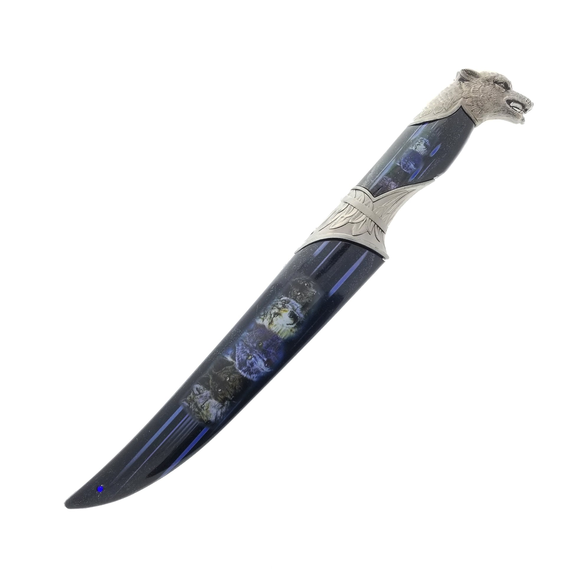 13 1/2" Fantasy Dagger with blue scabbard