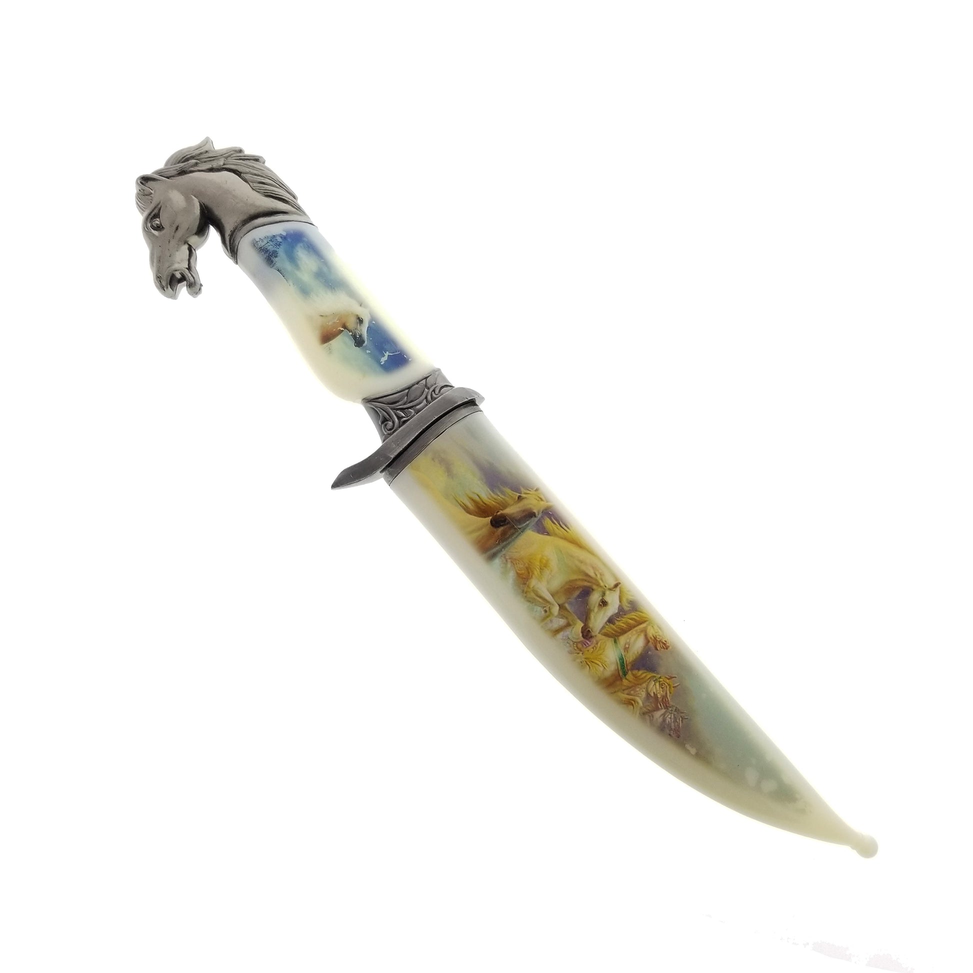 13 1/2" Horse Fantasy Dagger with scabbard