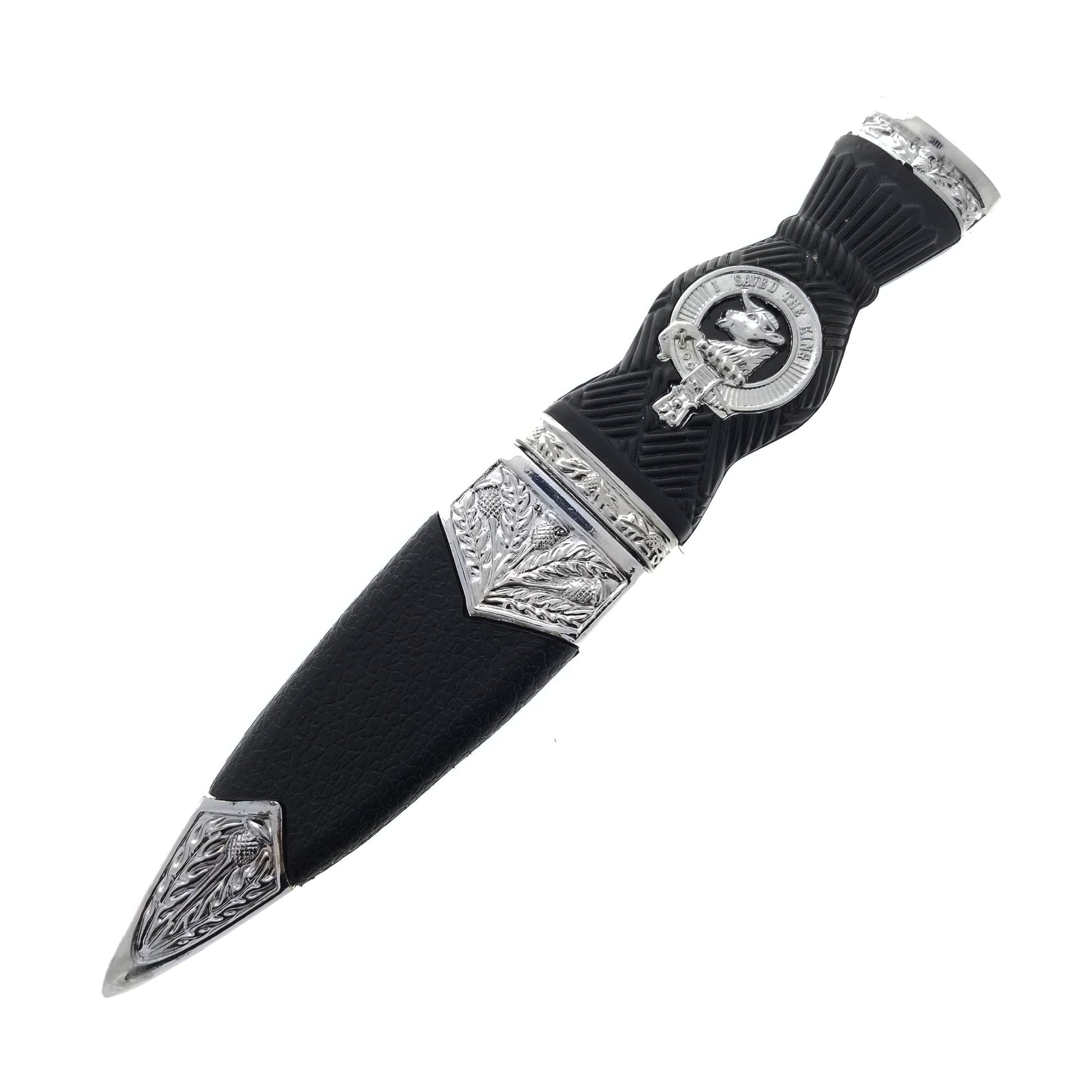 7.25" Sgain-Dubh Dagger with Blue Crystal & Scabbard (Turnbull)