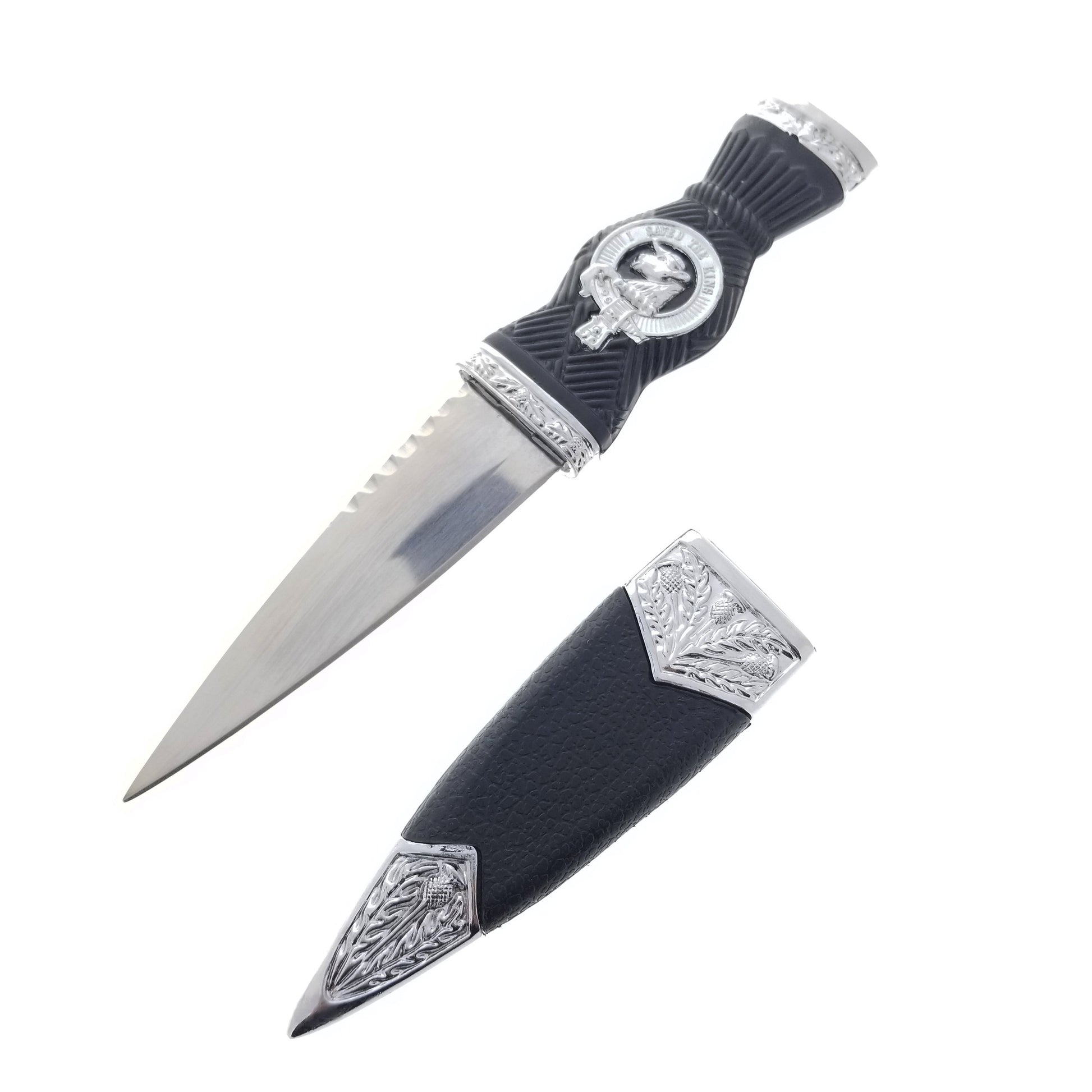 7.25" Sgain-Dubh Dagger with Blue Crystal & Scabbard (Turnbull)