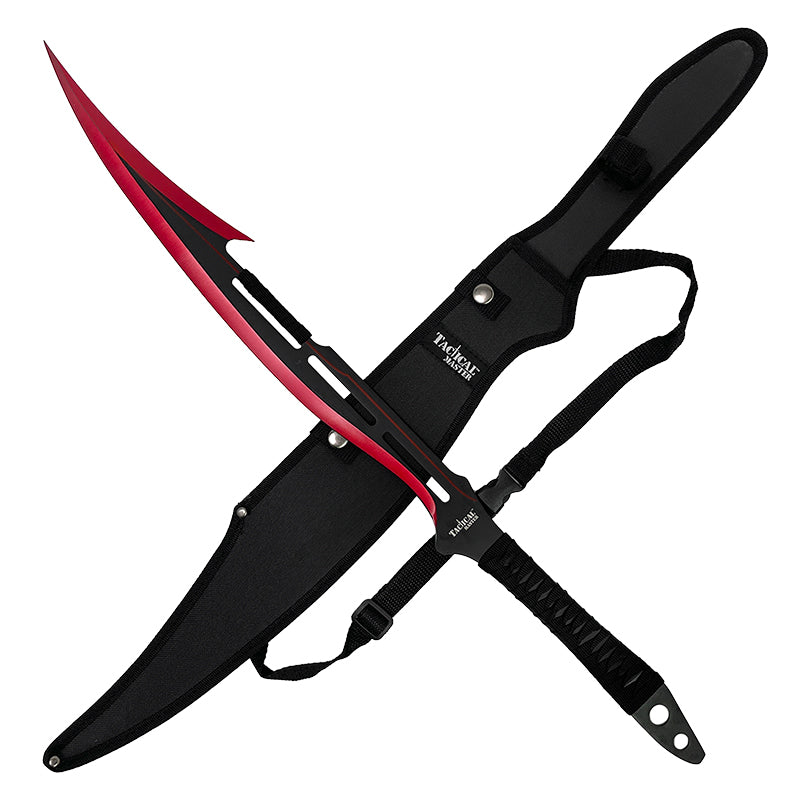 Tactical Master 27" Red Machete with Nylon Sheath