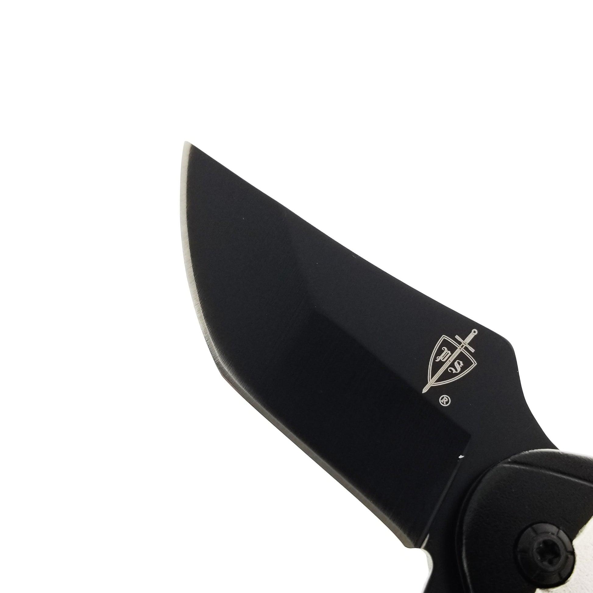 2" Twin Blades Black Football Pocket Knife