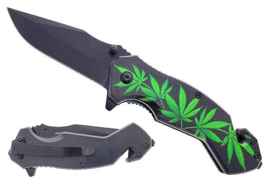 8" Marijuana Spring Assisted Knife