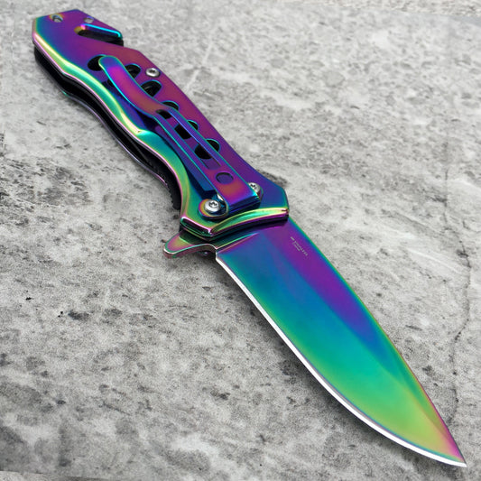 Falcon 6" Rainbow Folding Knife