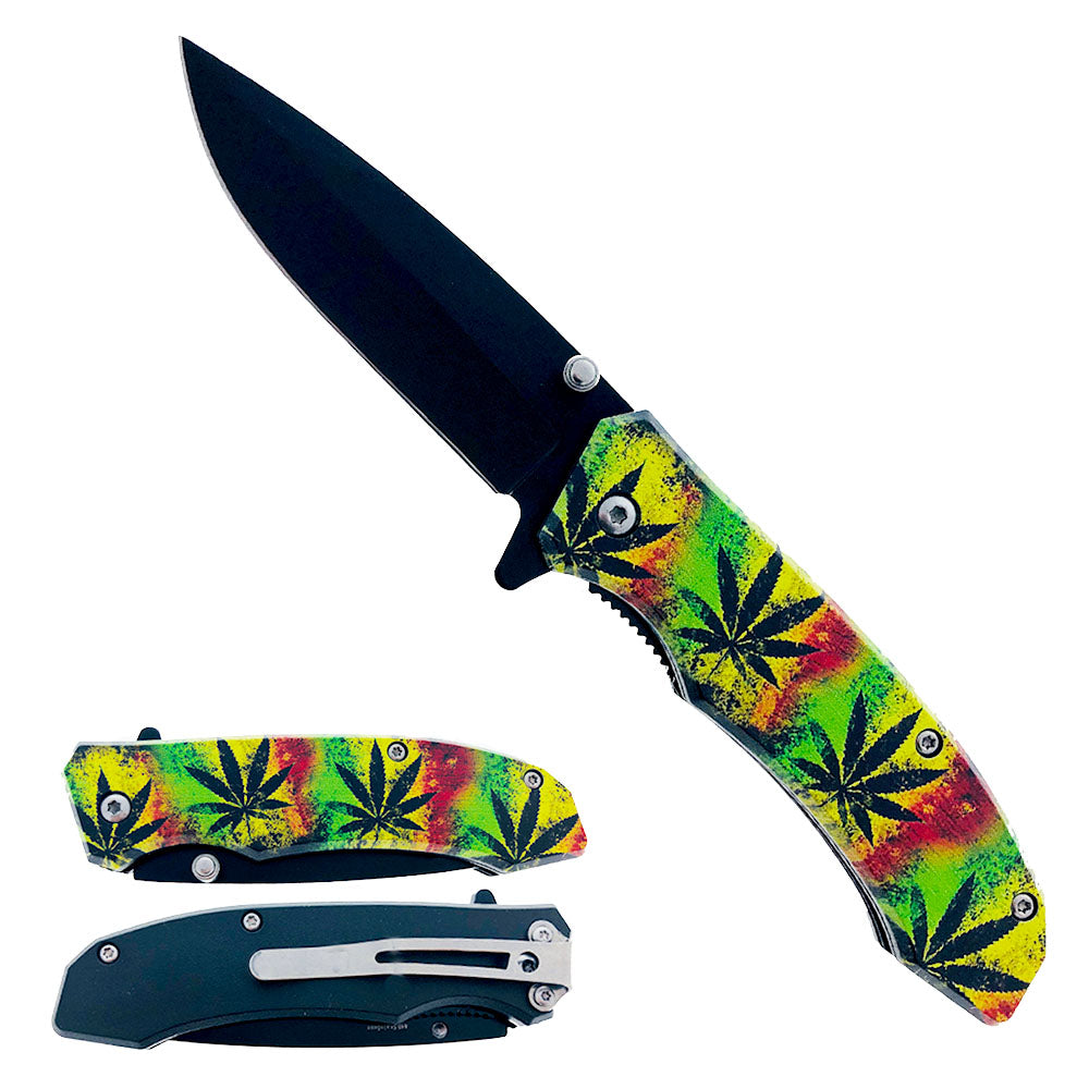 7" Overall Length Marijuana 3D Print ABS Handle.