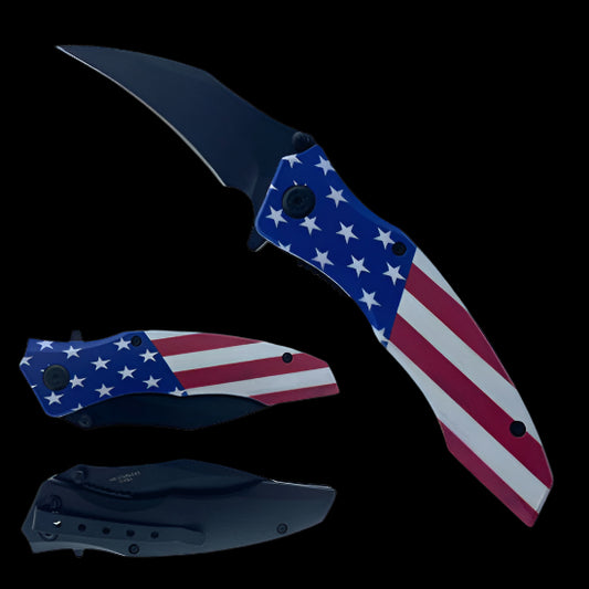 US Flag Pocket Knife – Spring Assisted EDC Knife for Sale