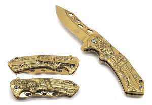 Falcon Gold Blade Spring Assisted Knife