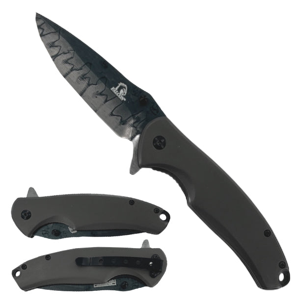 Falcon 8" Spring Assisted Black Pocket Knife