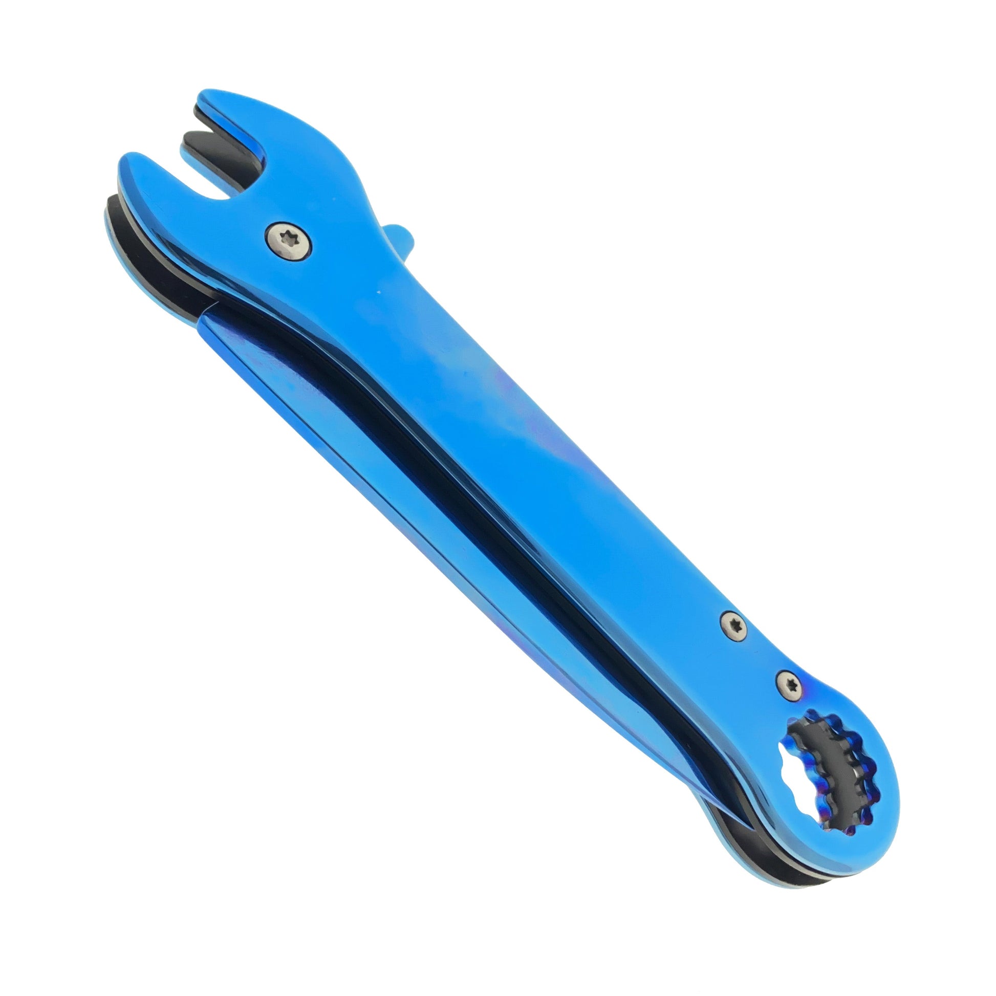 Falcon 7.75" Blue Spring Assisted Knife with 12 mm Wrench Function