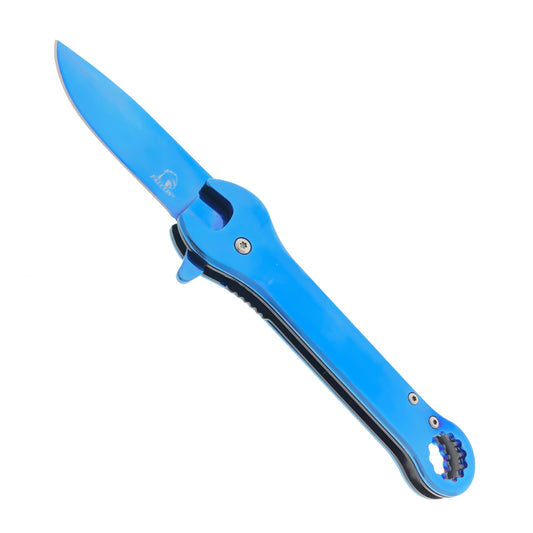 Falcon 7.75" Blue Spring Assisted Knife with 12 mm Wrench Function