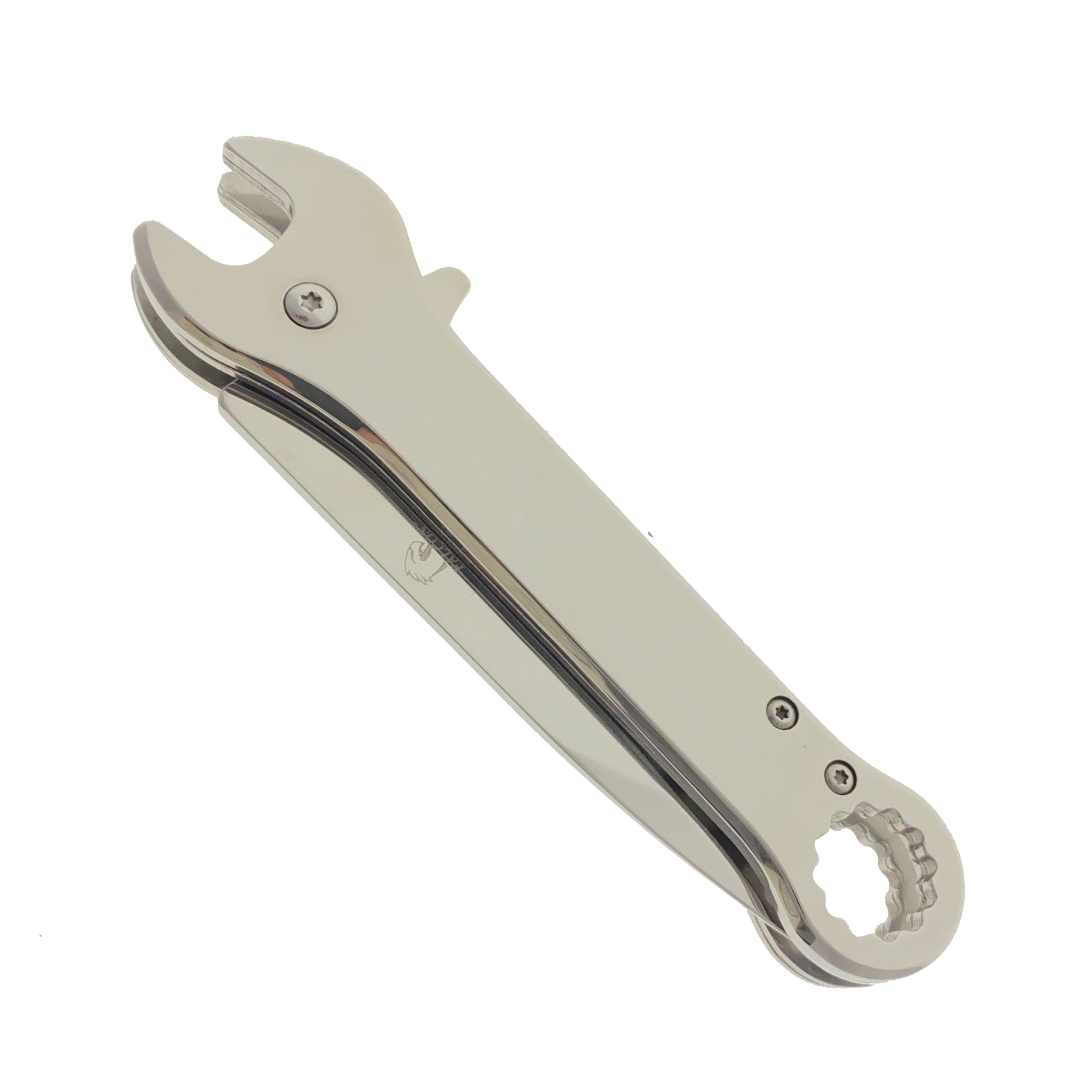 Falcon 7.75" Chrome Spring Assisted Knife with 12 mm Wrench Function