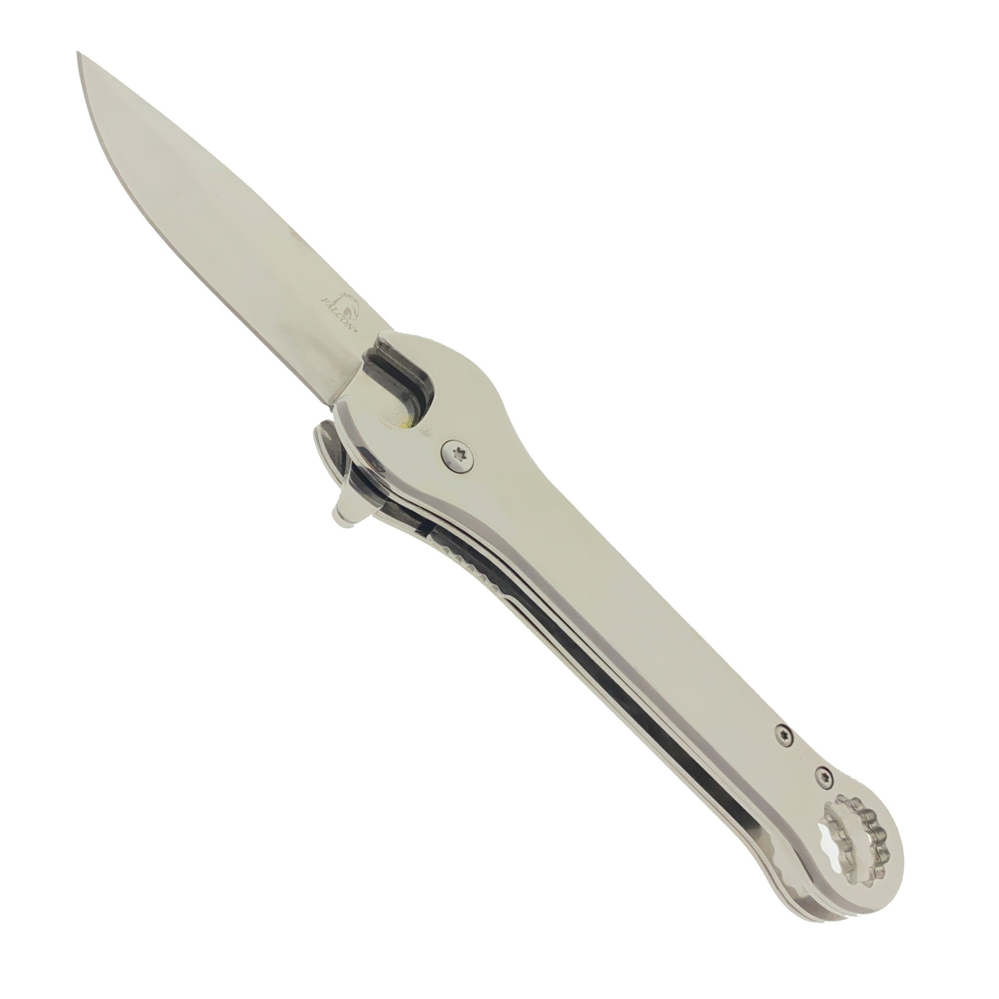 Falcon 7.75" Chrome Spring Assisted Knife with 12 mm Wrench Function