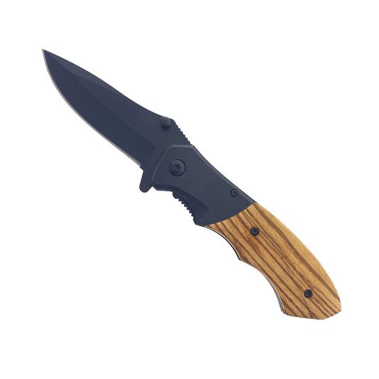 7 1/2" Folding Knife with Wood Handle