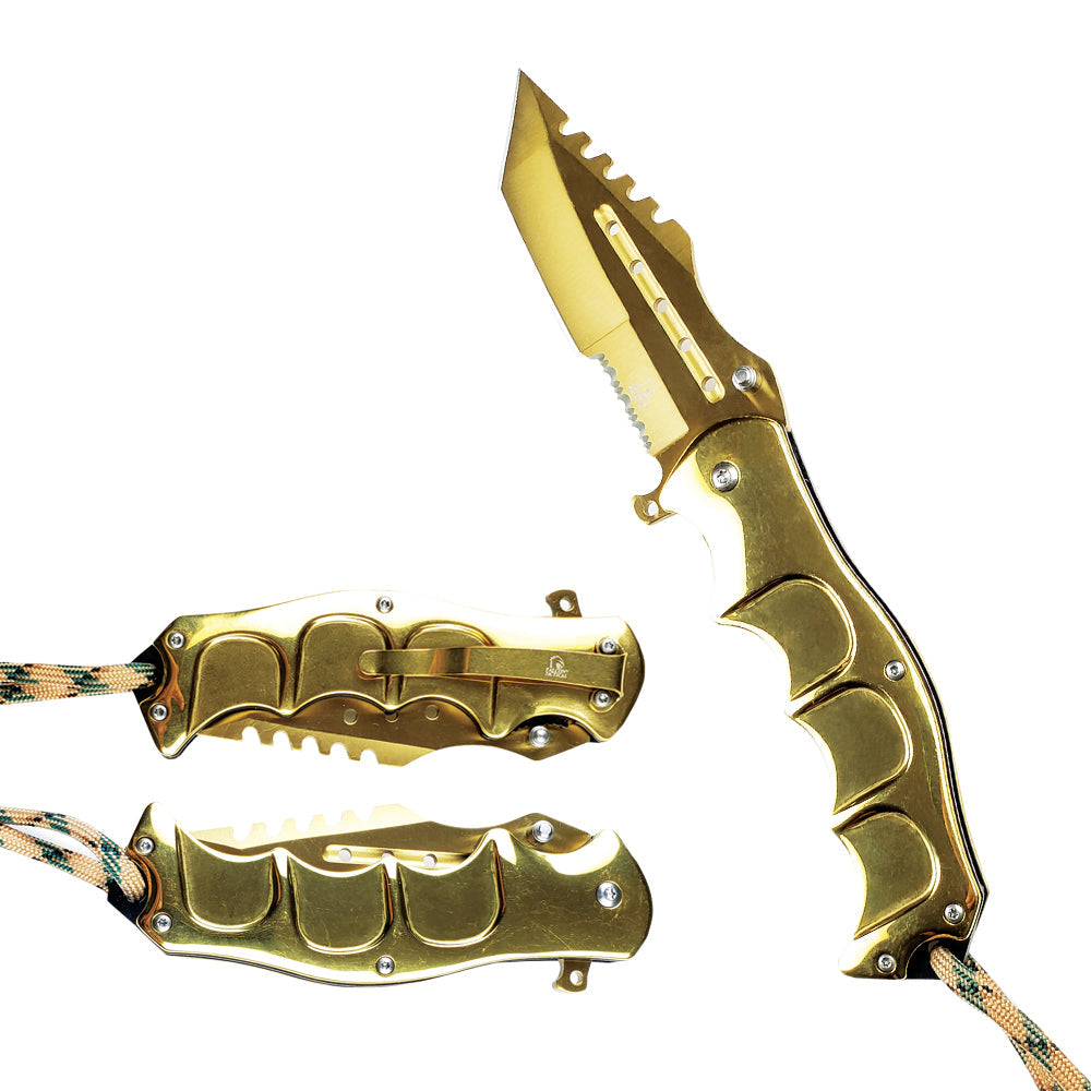 Falcon 8" Overall Gold Coating Metal Knife