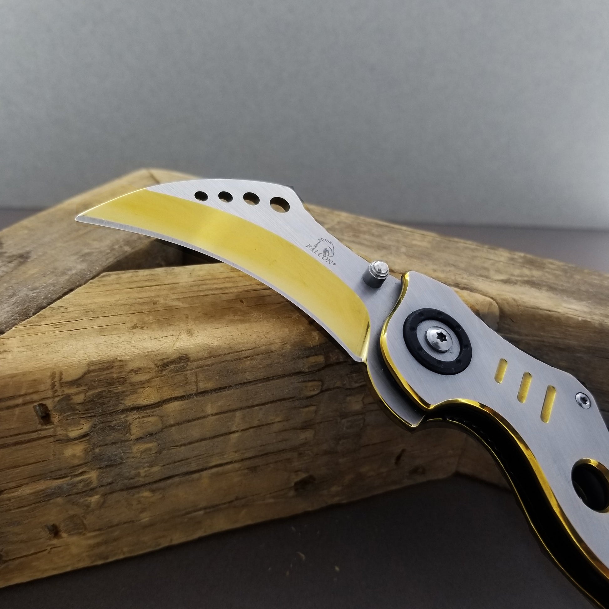 Falcon 8" Gold Spring Assisted Knife