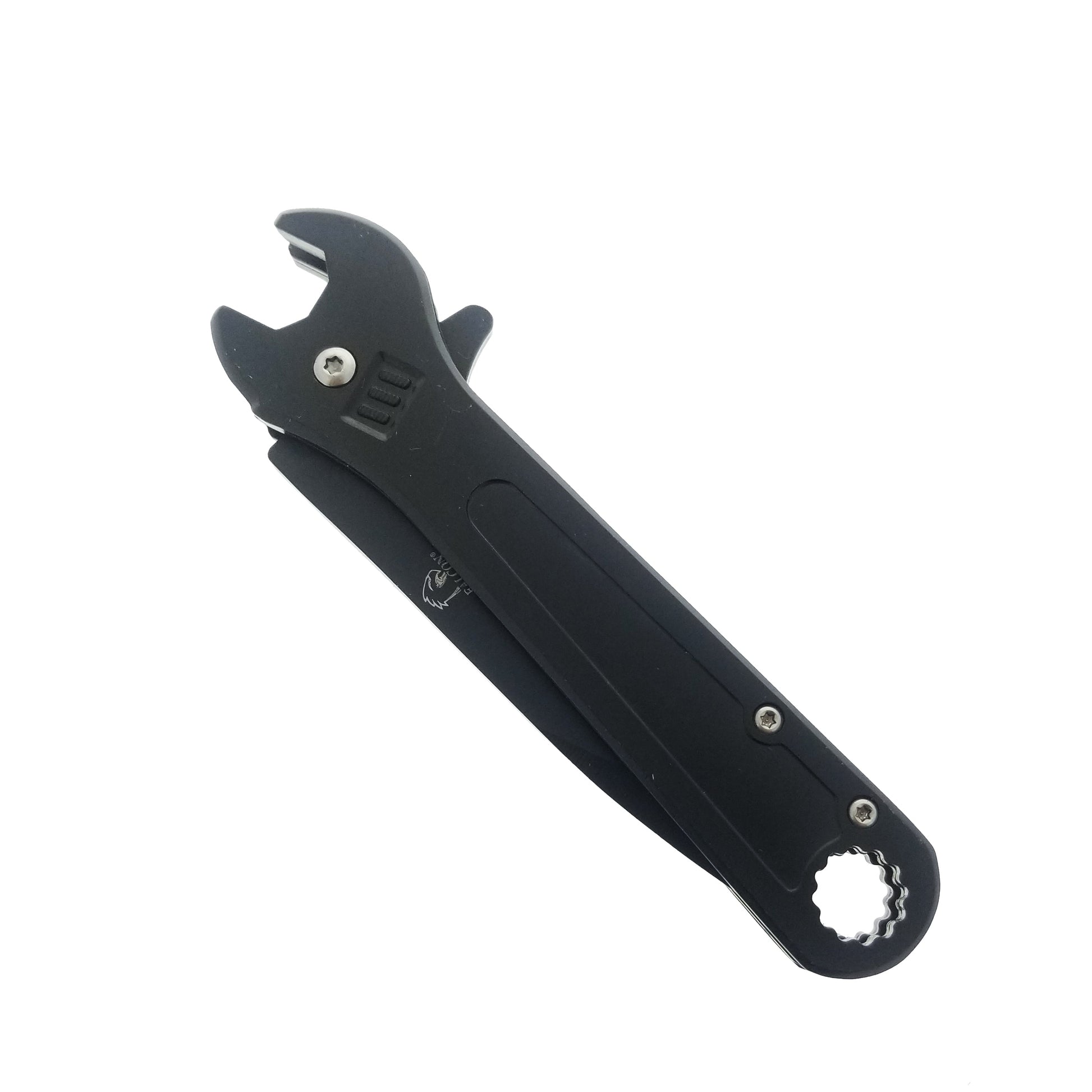 Falcon 8.25" Overall Spring Assisted Knife Adjustable Wrench Handle Black