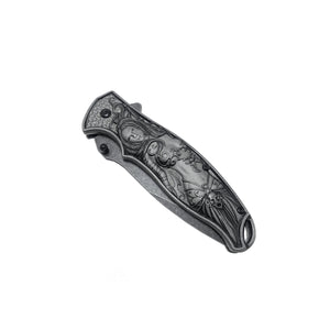 Falcon 8 1/4” Spring Assisted Knife w Black 3D Mermaid