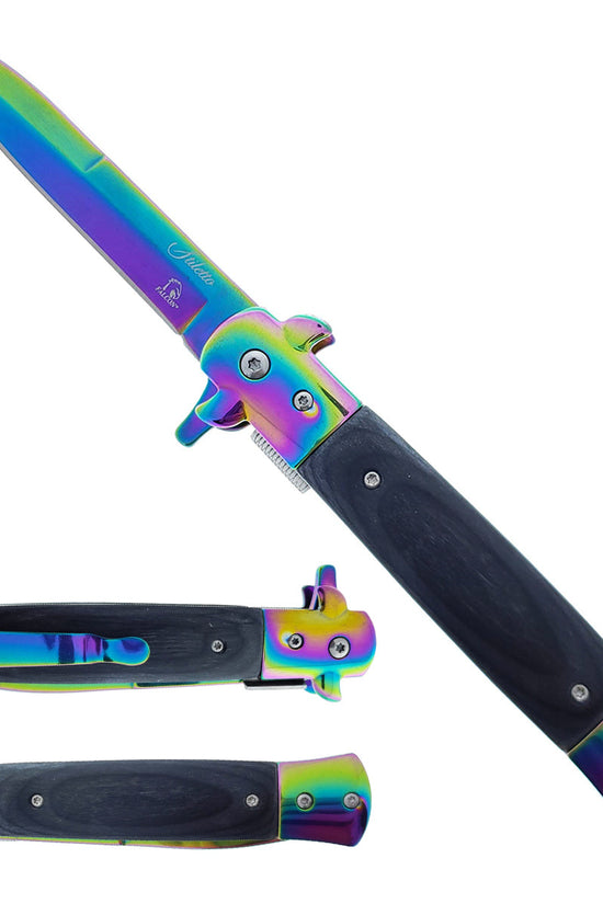 Falcon 9" Folding Knife w/ Black Acrylic handle.