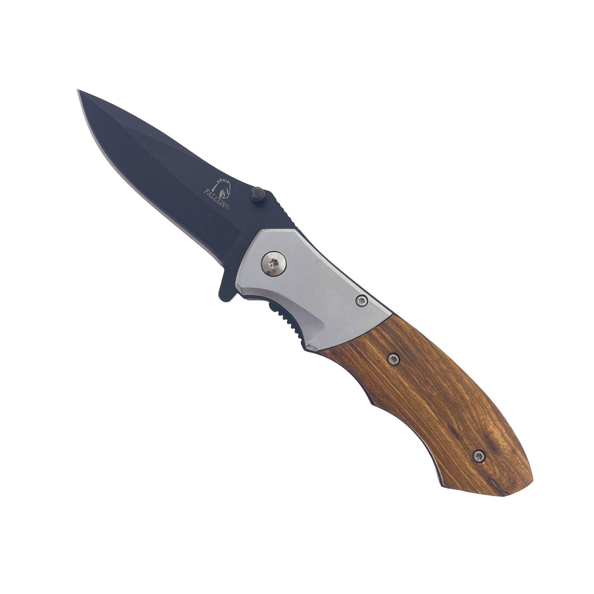 Falcon 7" Black Blade Spring Assisted Knife