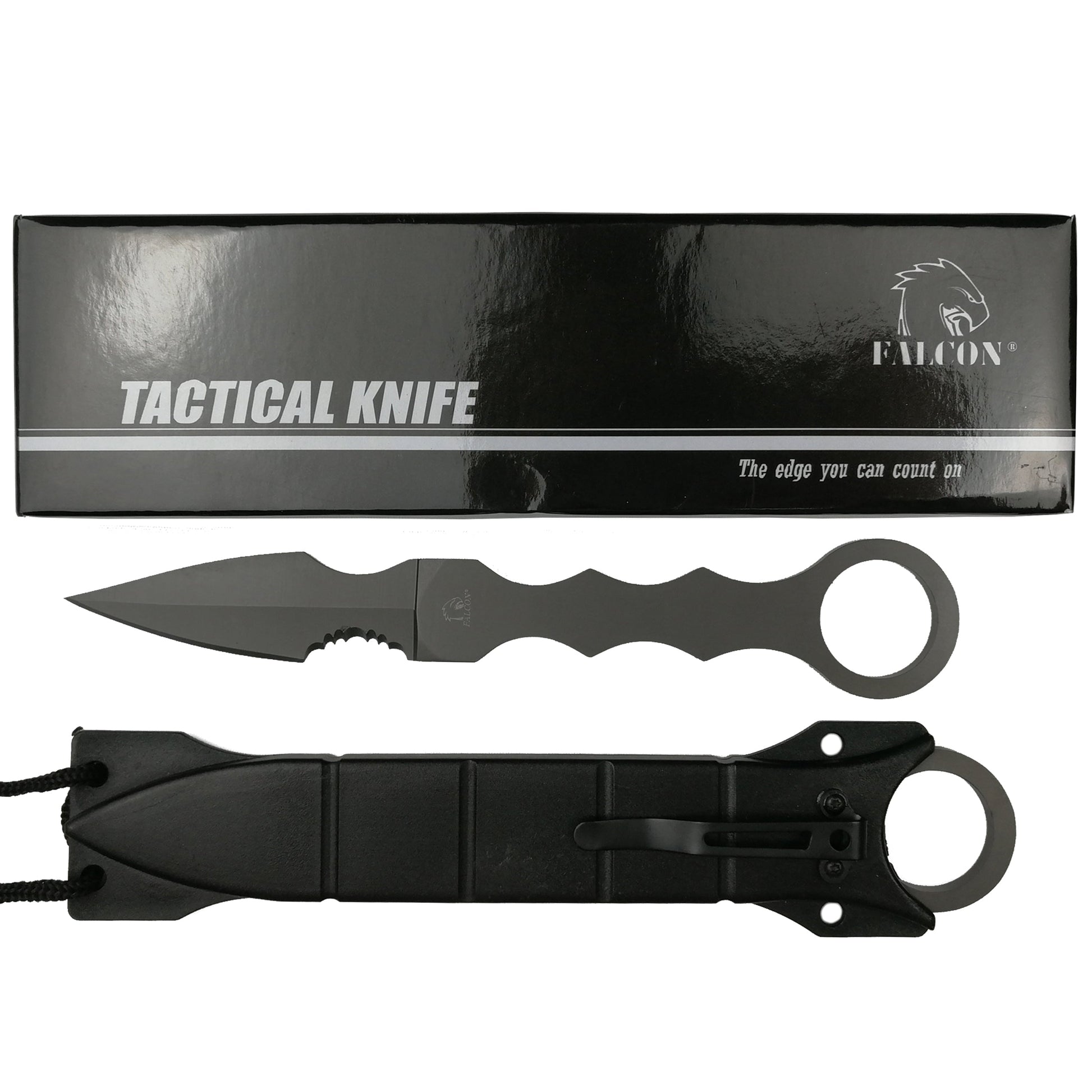 Falcon 7.5" Gray Tactical Knife