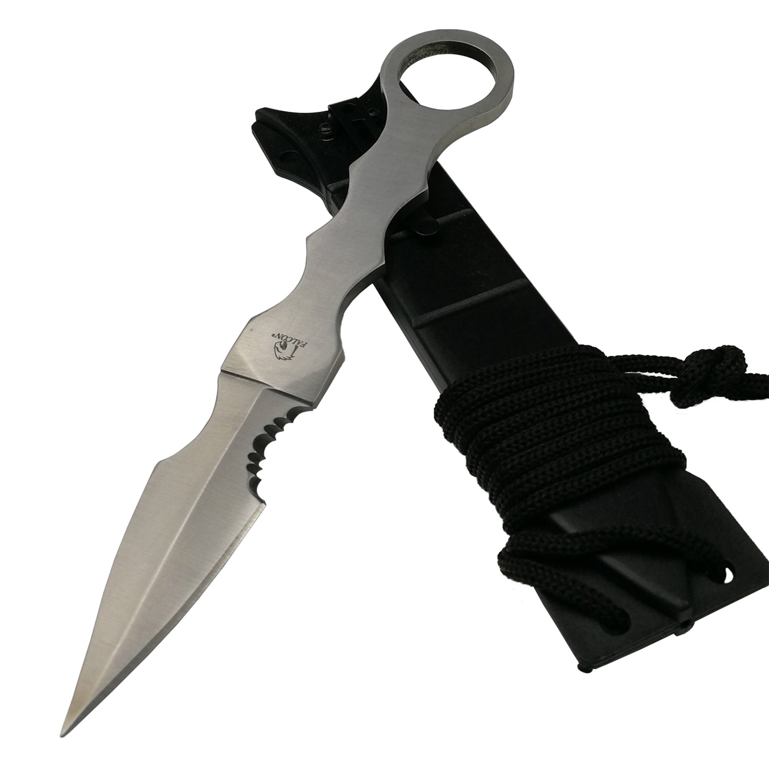 Falcon 7.5" Silver Tactical Knife