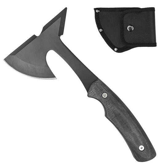 8.75" Black Wood Handle Full Tang Throwing Axe