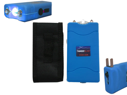 18M Blue stun gun with LED Flashlight