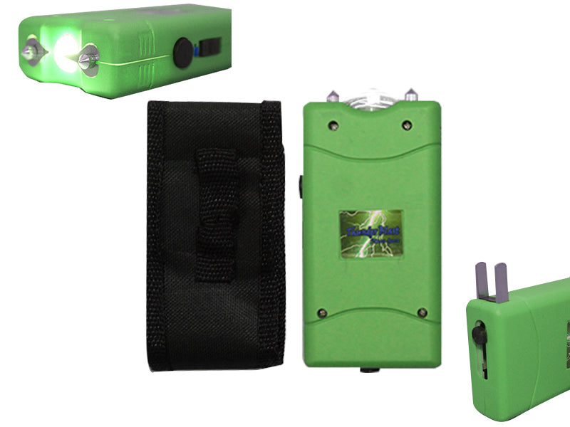 18M Green stun gun with LED Flashlight