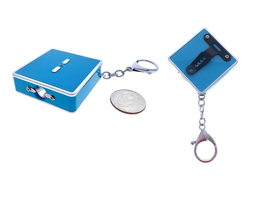 2x2x2 Mini Square key chain Cyan stun gun