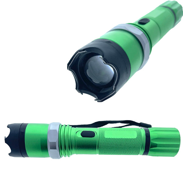 7" Green Mini Stun Gun with Led Light 3 Million Volt