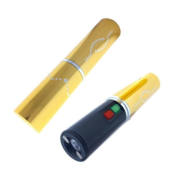 Yellow 5" Lip Stick Style Stun 5 Million Volt Stun Gun w/ Flash Light