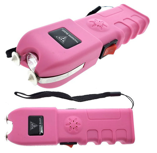 5 1/2" 3 million vol  black Stun Gun with Led Light & Alarm