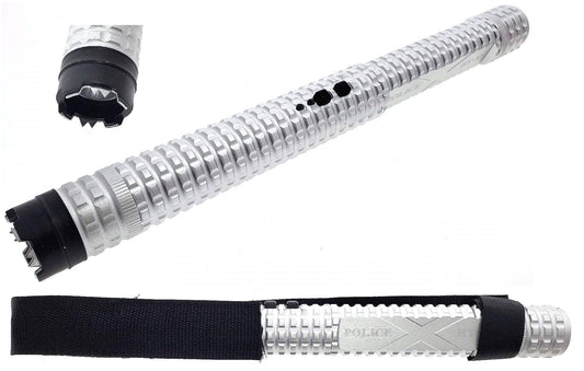 13 1/2" Silver Baton Style Stun Gun