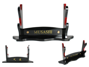 Musashi Samurai Sword Wall and Table Stand for 2 Pcs 18 3/4