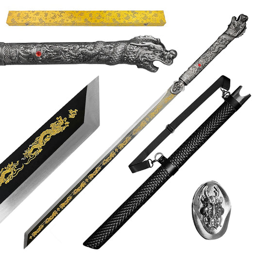 42 1/8" Gold Fantasy Dragon Tang Dynasty Sword w/ Gift Box