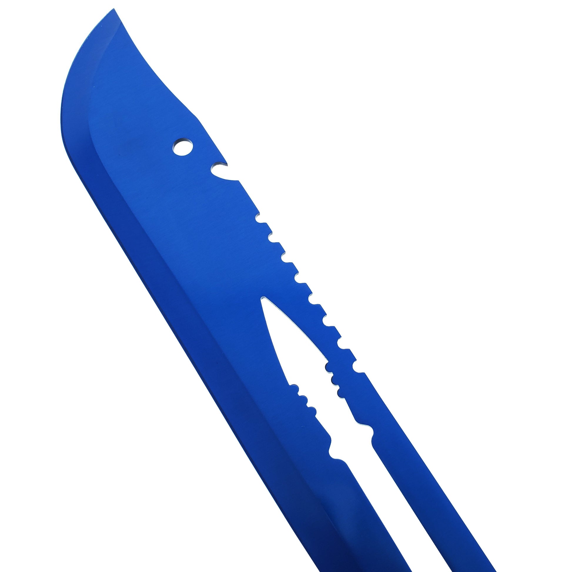 Tactical Master 27 1/2"  Blue Machete with Throwing Knife