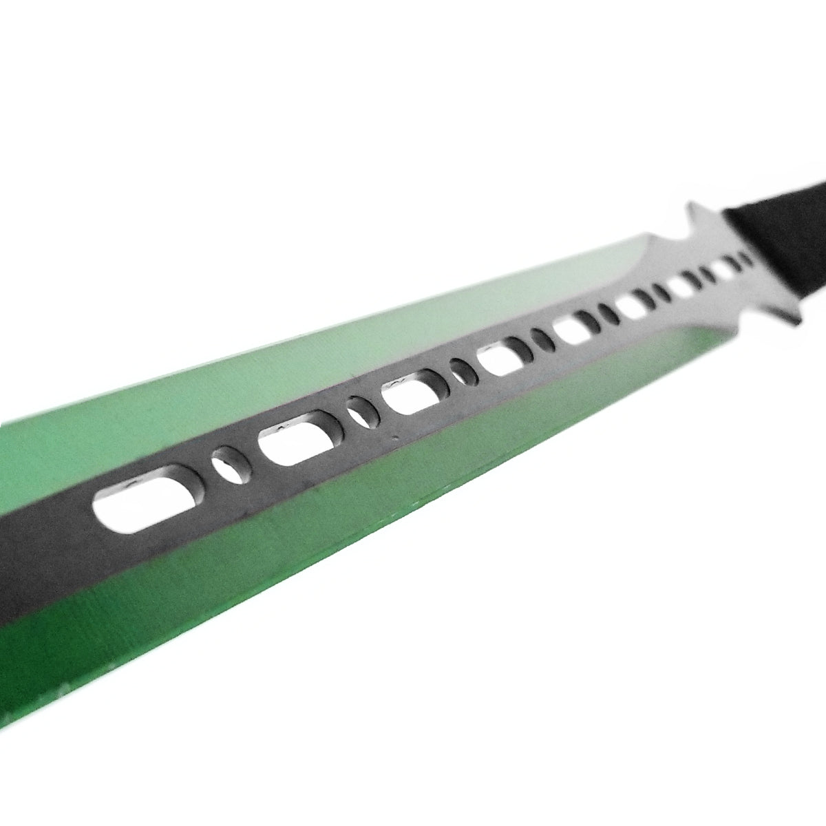 Tactical Master 27" Green Machete with 2 pcs 6" throwing knife