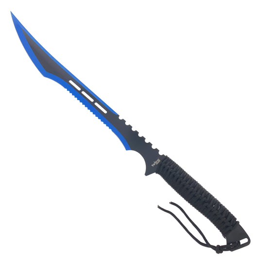 Tactical Master 28" Blue Machete  w/ 3 Pcs Throwing Knives