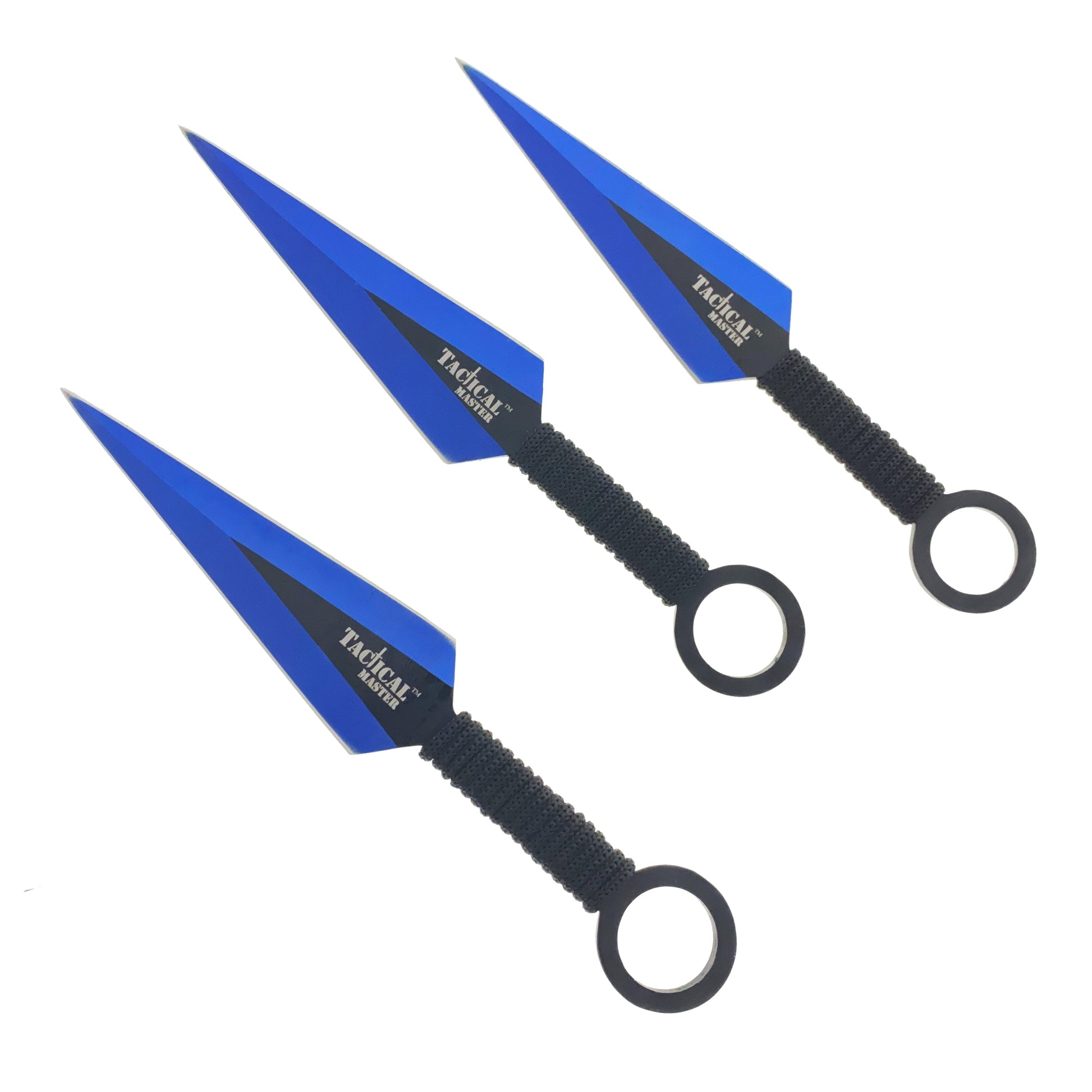 Tactical Master 28" Blue Machete  w/ 3 Pcs Throwing Knives