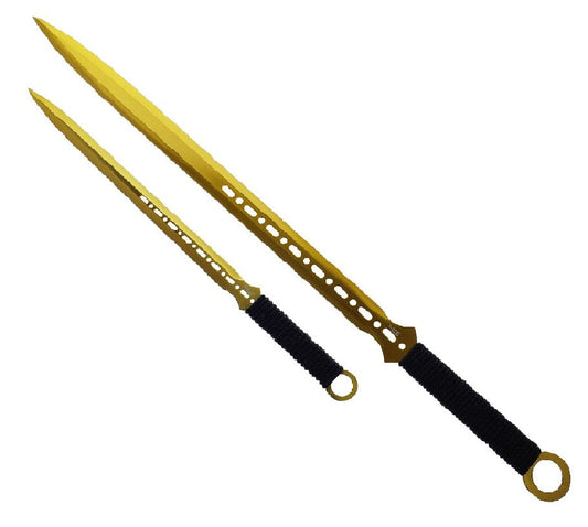 Tactical Master 28"&18" Gold Machete Set