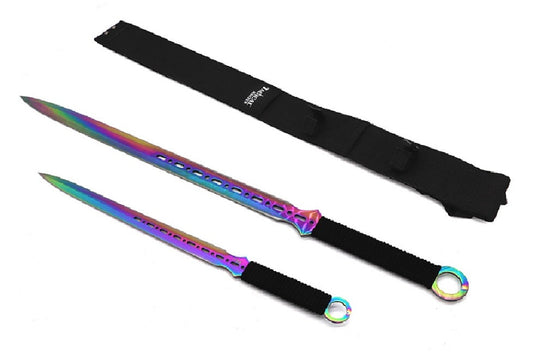 Tactical Master 28"&18" Rainbow Machete Set