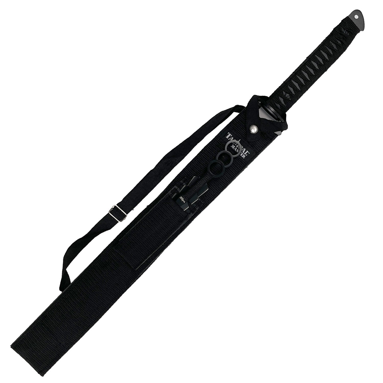 Tactical Master 26" Black Machete w/3 Pcs throwing Knives