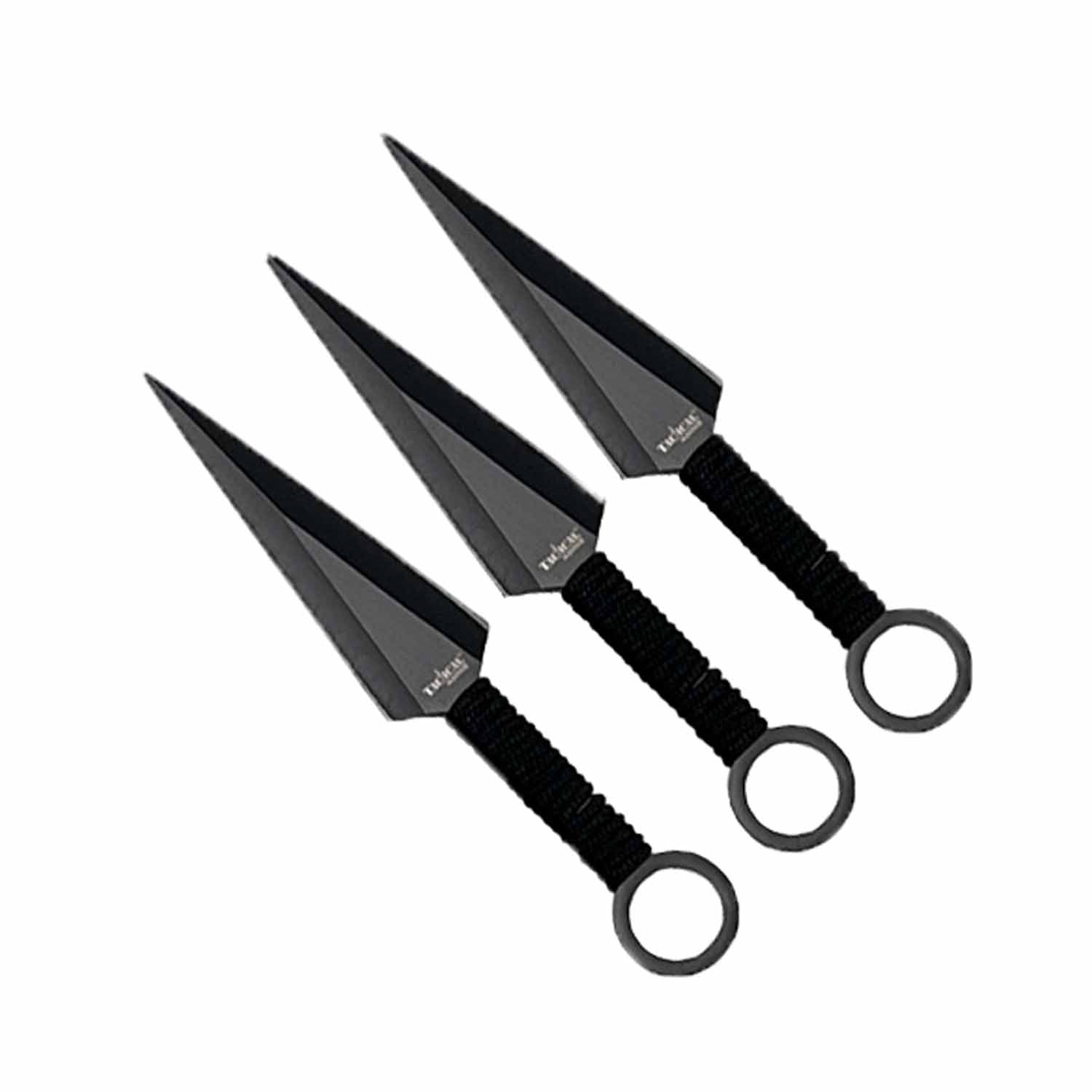 Tactical Master 26" Black Machete w/3 Pcs throwing Knives