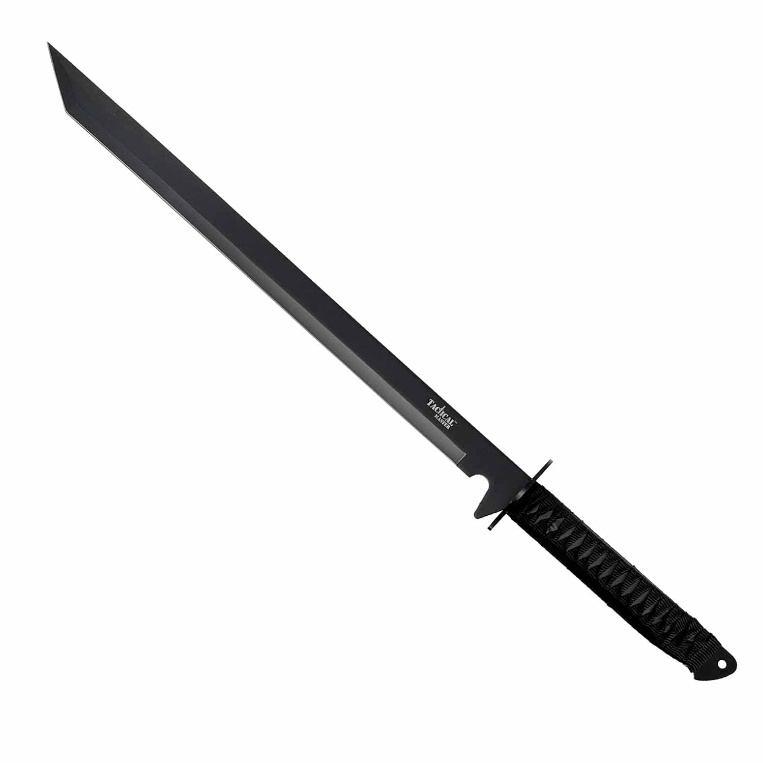 Tactical Master 26" Black Machete w/3 Pcs throwing Knives