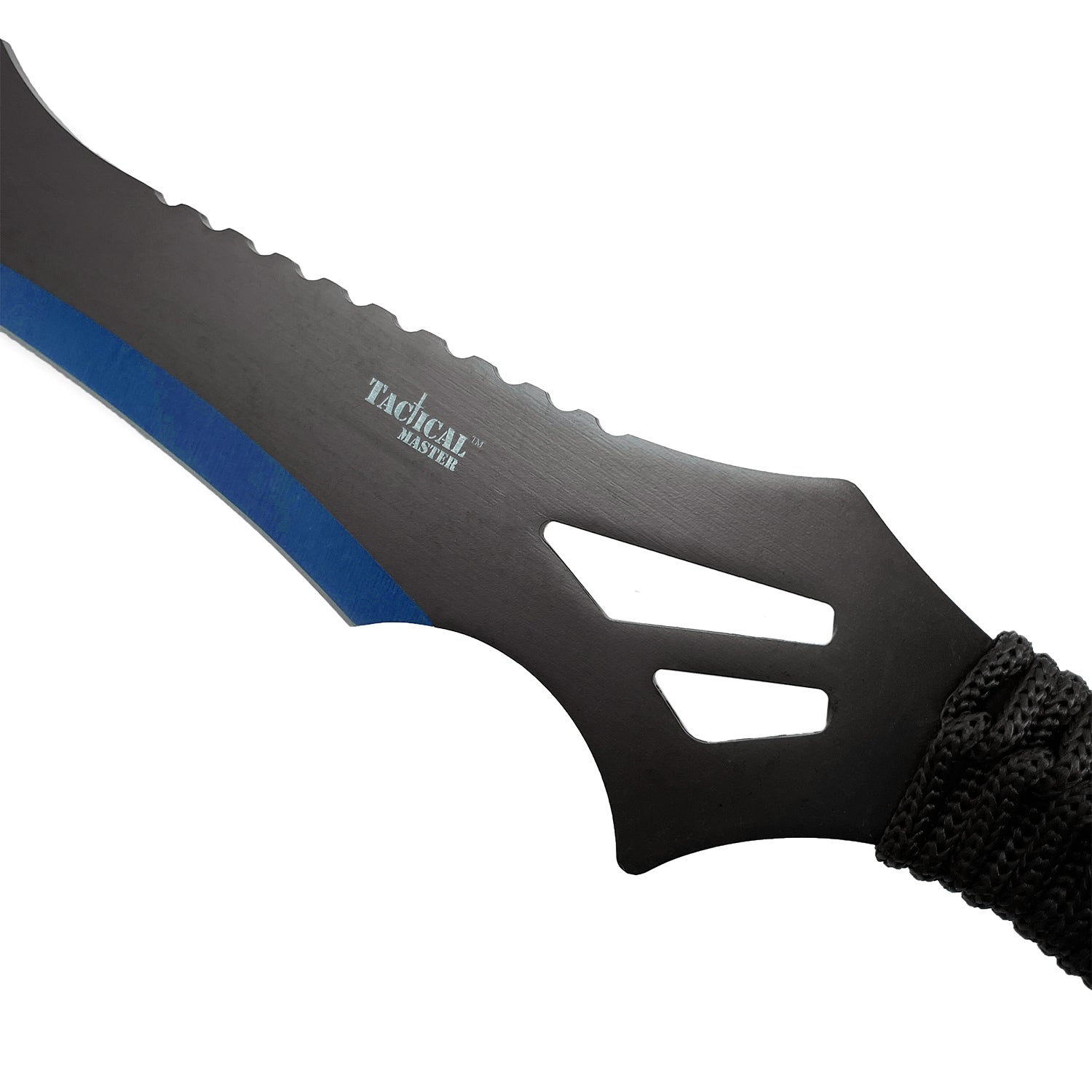 Tactical Master 26" Blue Machete & Throwing Knives